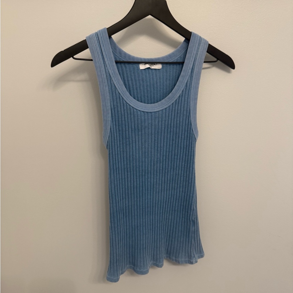 Project Social T Light Blue Ribbed Tee
